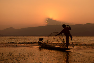 Image showing ASIA MYANMAR INLE LAKE