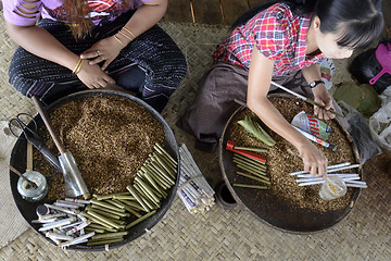 Image showing ASIA MYANMAR NYAUNGSHWE TABACCO FACTORY