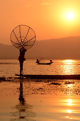 Image showing ASIA MYANMAR INLE LAKE