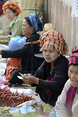 Image showing ASIA MYANMAR NYAUNGSHWE  MARKET