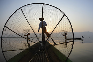 Image showing ASIA MYANMAR INLE LAKE