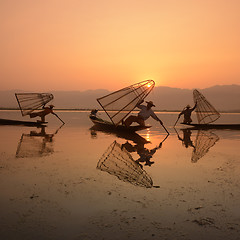 Image showing ASIA MYANMAR INLE LAKE