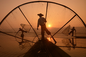 Image showing ASIA MYANMAR INLE LAKE