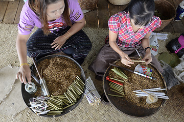 Image showing ASIA MYANMAR NYAUNGSHWE TABACCO FACTORY