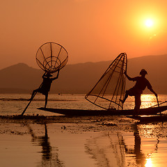 Image showing ASIA MYANMAR INLE LAKE