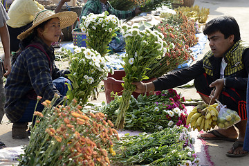 Image showing ASIA MYANMAR NYAUNGSHWE  MARKET