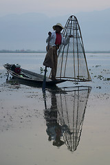 Image showing ASIA MYANMAR INLE LAKE