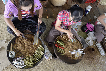 Image showing ASIA MYANMAR NYAUNGSHWE TABACCO FACTORY