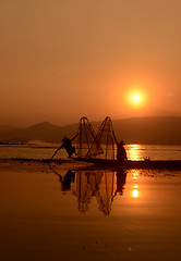 Image showing ASIA MYANMAR INLE LAKE