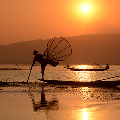 Image showing ASIA MYANMAR INLE LAKE