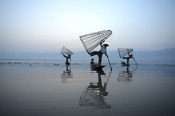 Image showing ASIA MYANMAR INLE LAKE