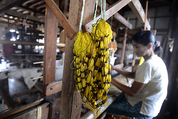 Image showing ASIA MYANMAR NYAUNGSHWE WEAVING FACTORY