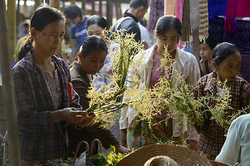 Image showing ASIA MYANMAR NYAUNGSHWE WEAVING FACTORY