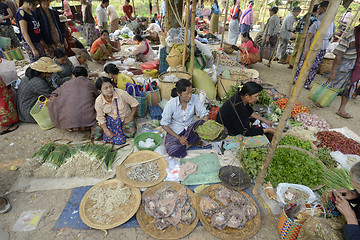 Image showing ASIA MYANMAR NYAUNGSHWE WEAVING FACTORY