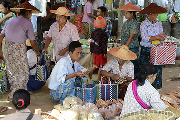 Image showing ASIA MYANMAR NYAUNGSHWE  MARKET