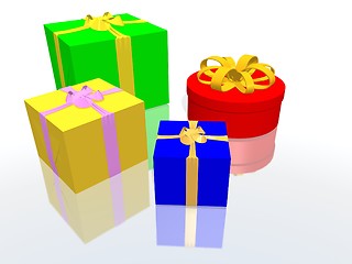 Image showing colored gifts