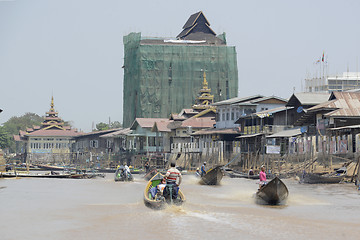 Image showing ASIA MYANMAR NYAUNGSHWE WEAVING FACTORY