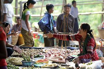 Image showing ASIA MYANMAR NYAUNGSHWE WEAVING FACTORY