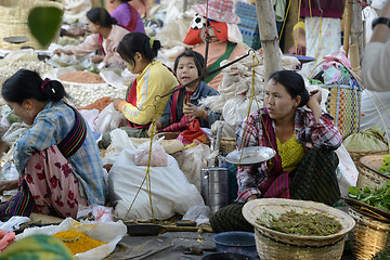 Image showing ASIA MYANMAR NYAUNGSHWE WEAVING FACTORY