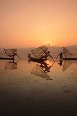 Image showing ASIA MYANMAR INLE LAKE