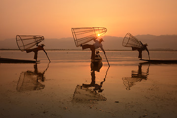 Image showing ASIA MYANMAR INLE LAKE