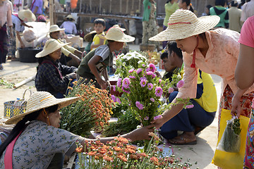 Image showing ASIA MYANMAR NYAUNGSHWE  MARKET