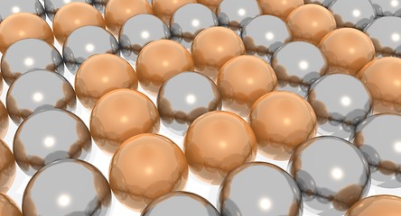 Image showing golden and silvery balls