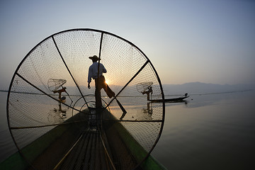 Image showing ASIA MYANMAR INLE LAKE