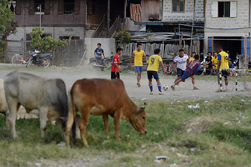 Image showing ASIA MYANMAR NYAUNGSHWE SOCCER FOOTBALL