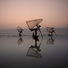 Image showing ASIA MYANMAR INLE LAKE