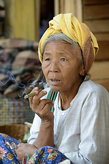 Image showing ASIA MYANMAR NYAUNGSHWE WEAVING FACTORY