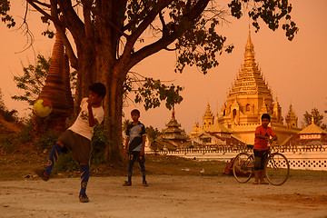 Image showing ASIA MYANMAR NYAUNGSHWE SOCCER FOOTBALL