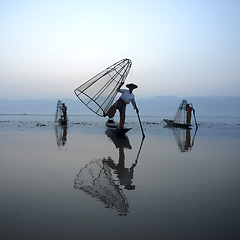 Image showing ASIA MYANMAR INLE LAKE