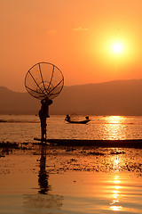 Image showing ASIA MYANMAR INLE LAKE