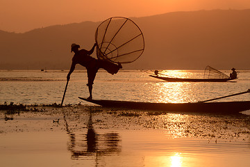 Image showing ASIA MYANMAR INLE LAKE