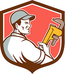 Image showing Plumber Monkey Wrench Side Shield Retro