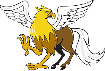 Image showing Hippogriff Prancing Isolated Cartoon