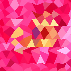 Image showing Brink Pink Abstract Low Polygon Background