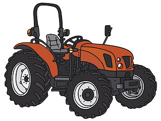 Image showing Red small tractor