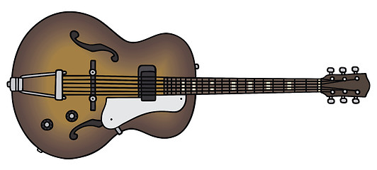 Image showing Old electric guitar