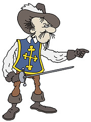 Image showing Funny musketeer