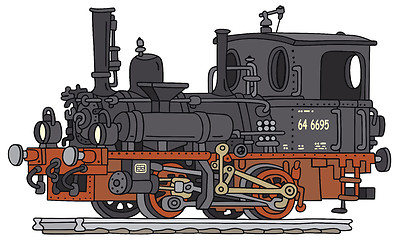 Image showing Old steam locomotive