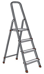 Image showing Metal stepladder