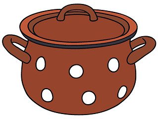 Image showing Old red pot
