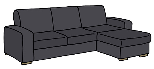 Image showing Black couch
