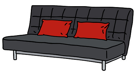 Image showing Black sofa