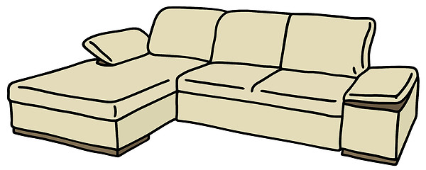 Image showing Cream big couch