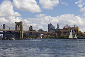 Image showing Brooklyn Bridge in New York, USA
