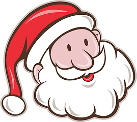 Image showing Santa Claus Father Christmas Head Smiling Cartoon