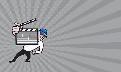 Image showing Business card Director With Movie Clapboard Cartoon